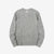 UES 602530 single rib knit long sleeve crew neck T-shirt made in Japan grey front view