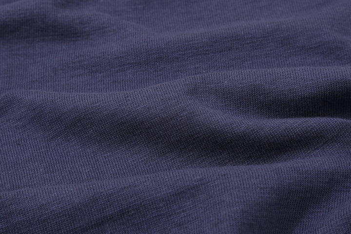 Warehouse Lot 4601 Shadow Border Slub Yarn Henley T-Shirt Made in Japan Fabric Close Up