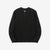 UES 662531 single rib knit long sleeve henley neck T-shirt made in Japan slub cotton black fornt