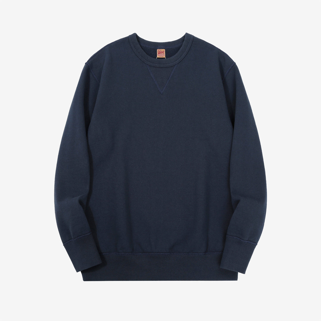 Deluxeware S101-00 loopwheeled sweatshirt made in Japan heavyweight crew neck blue