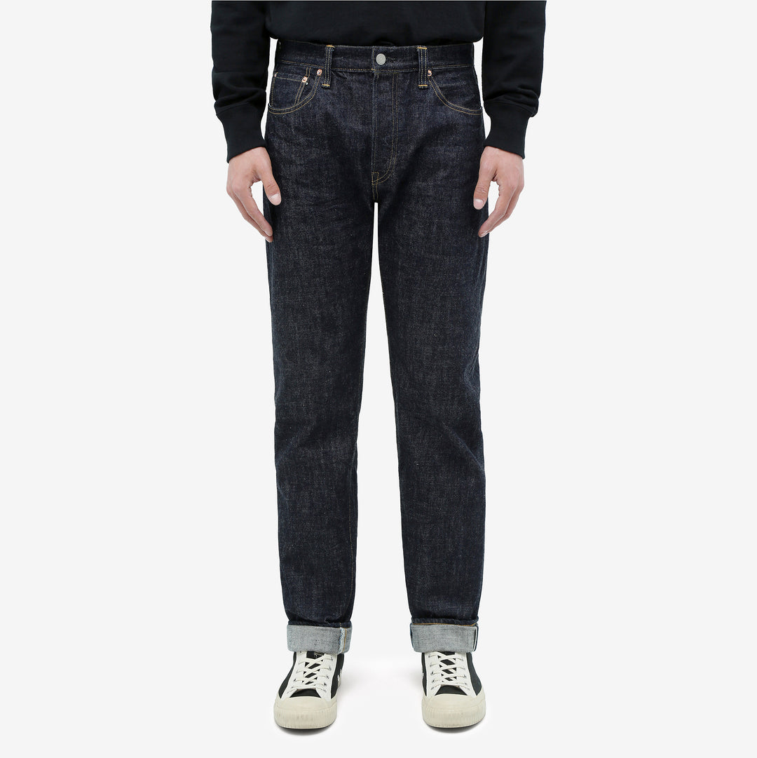Omoto Denim 0415 13.5oz selvedge denim relaxed tapered jeans made in Japan wear image front