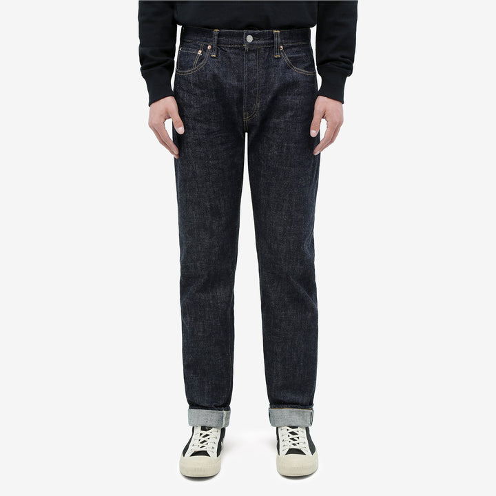 Omoto Denim 0415 13.5oz selvedge denim relaxed tapered jeans made in Japan wear image front
