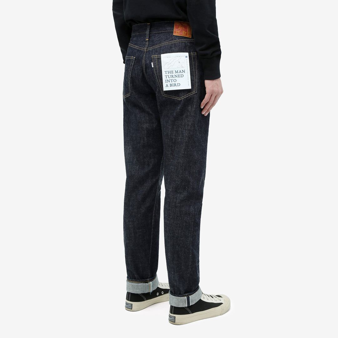 Omoto Denim 0415 13.5oz selvedge denim relaxed tapered jeans made in Japan wear image side back
