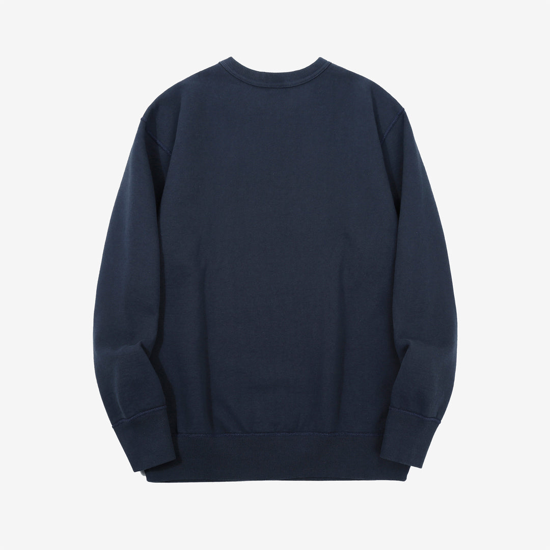 Deluxeware S101-00 loopwheeled sweatshirt made in Japan heavyweight crew neck blue