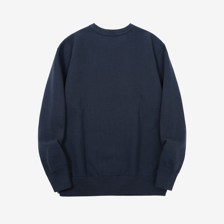 Deluxeware S101-00 loopwheeled sweatshirt made in Japan heavyweight crew neck blue