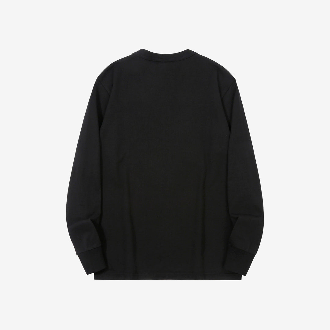 Deluxeware SDTL-00 10.5oz loopwheeled long sleeve t-shirt made in Japan heavyweight crew neck black