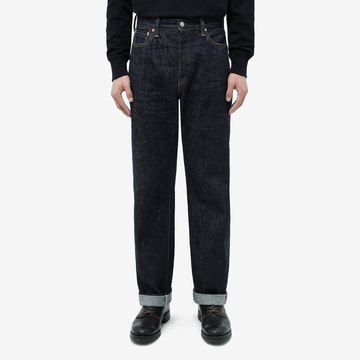 Omoto Denim 0815 13.5oz selvedge denim wide tapered jeans made in Japan wear image front