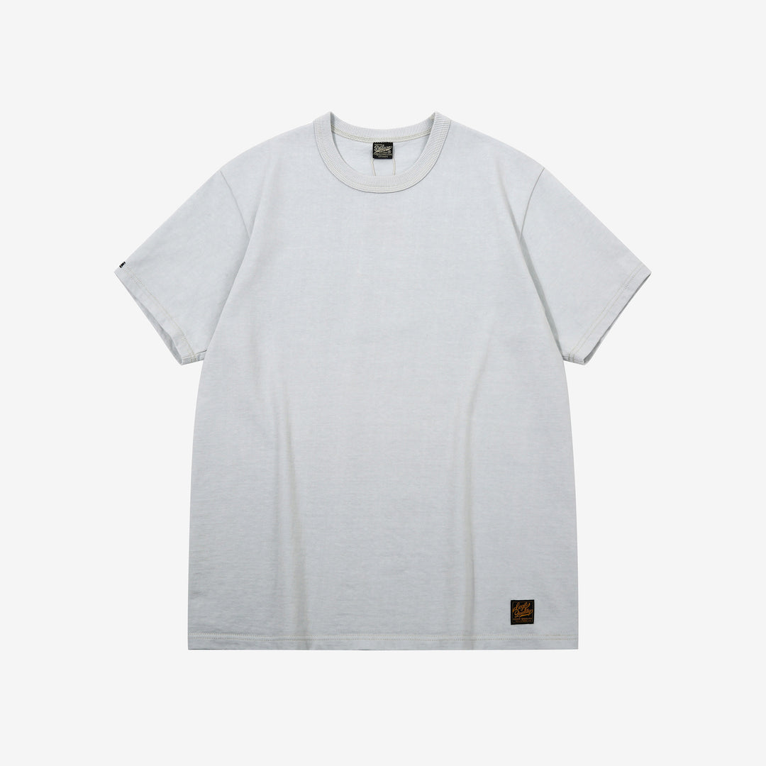 Deluxeware DXTS-00 12.5oz loopwheeled t-shirt made in Japan ultra heavyweight crew neck ash blue front