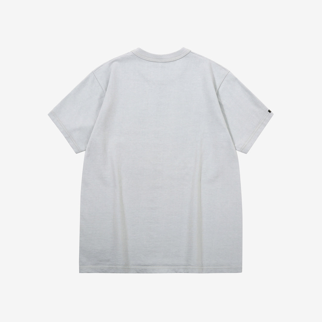 Deluxeware DXTS-00 12.5oz loopwheeled t-shirt made in Japan ultra heavyweight crew neck ash blue back