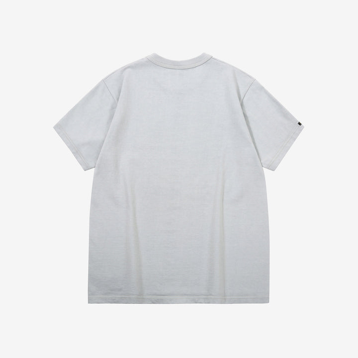 Deluxeware DXTS-00 12.5oz loopwheeled t-shirt made in Japan ultra heavyweight crew neck ash blue back