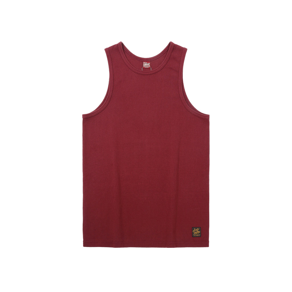 Deluxeware TNKP-00 Heavyweight Ribbed Knit Tank Top Bordeaux Front View