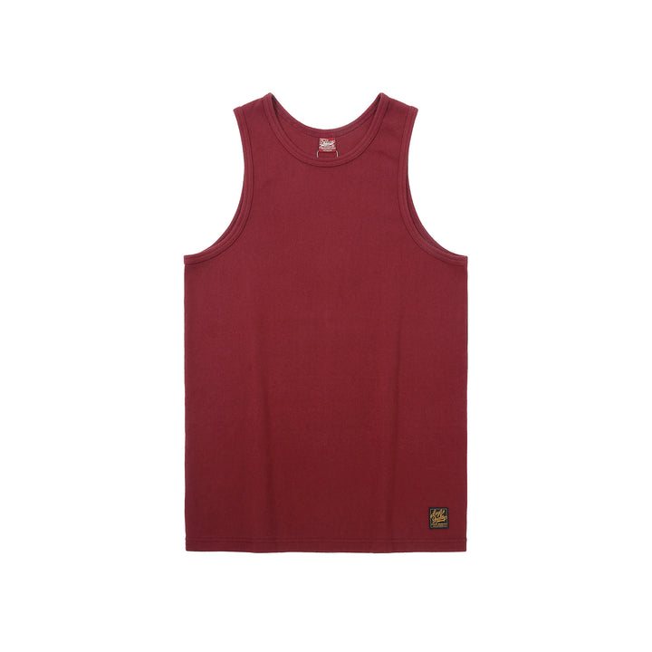 Deluxeware TNKP-00 Heavyweight Ribbed Knit Tank Top Bordeaux Front View