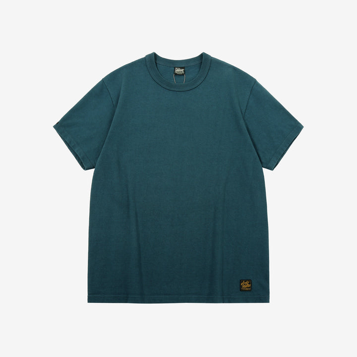 Deluxeware DXTS-00 12.5oz loopwheeled t-shirt made in Japan ultra heavyweight crew neck coral navy front