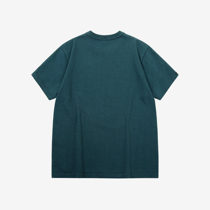 Deluxeware DXTS-00 12.5oz loopwheeled t-shirt made in Japan ultra heavyweight crew neck coral navy back