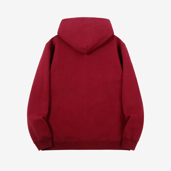 Deluxeware SPZ-00 heavyweight loopwheeled full zip parka made in Japan hoodie red