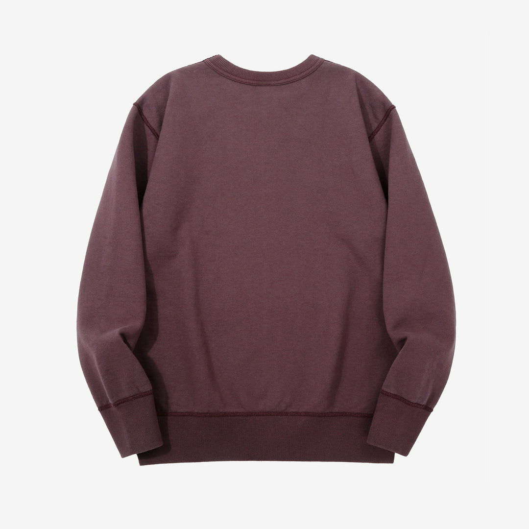 Deluxeware S101-00 20oz Loopwheeled Sweatshirt in Deep Bordeaux – Back View