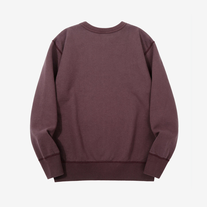 Deluxeware S101-00 20oz Loopwheeled Sweatshirt in Deep Bordeaux – Back View