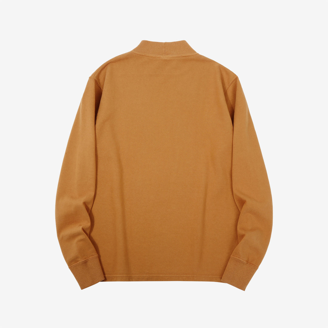 Deluxeware M300 “Azuma-Knit” Lightweight Mock Neck Sweatshirt Made in Japan D.Cam Back View