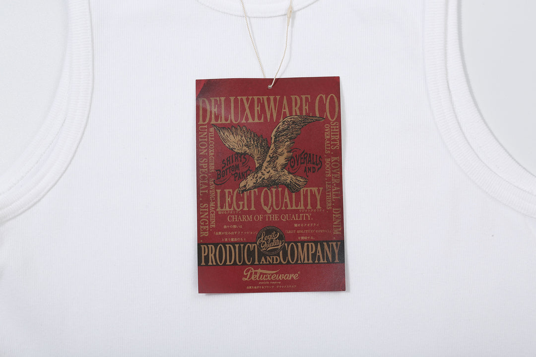 Deluxeware TNKP-00 Heavyweight Ribbed Knit Tank Top Paper Tag