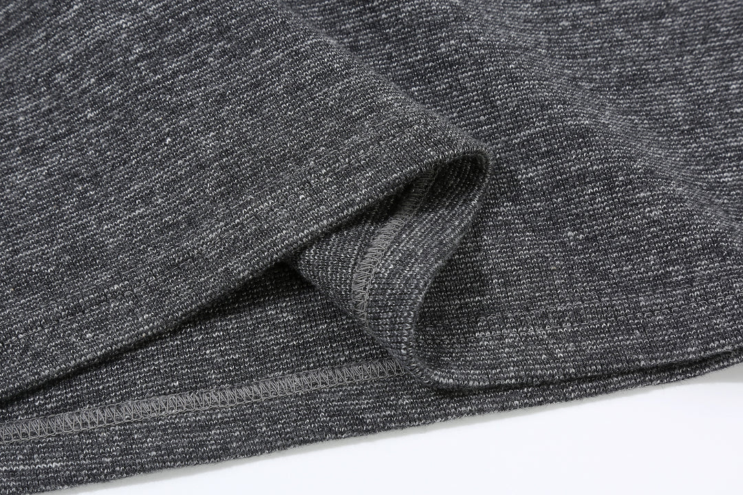 Deluxeware TNKP-00 Heavyweight Ribbed Knit Tank Top Hem Dark Grey