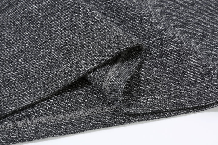 Deluxeware TNKP-00 Heavyweight Ribbed Knit Tank Top Hem Dark Grey