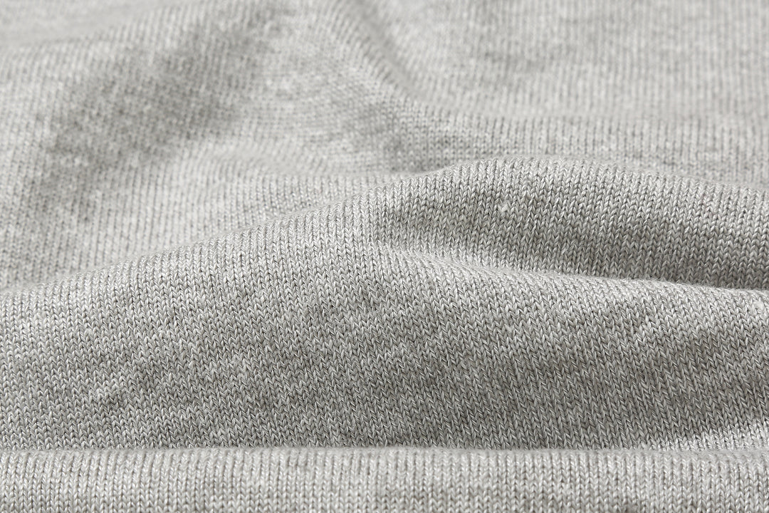 Un-Useless 170204 linen KNITEE short sleeve crew neck knit T-shirt made in Japan fabric close up