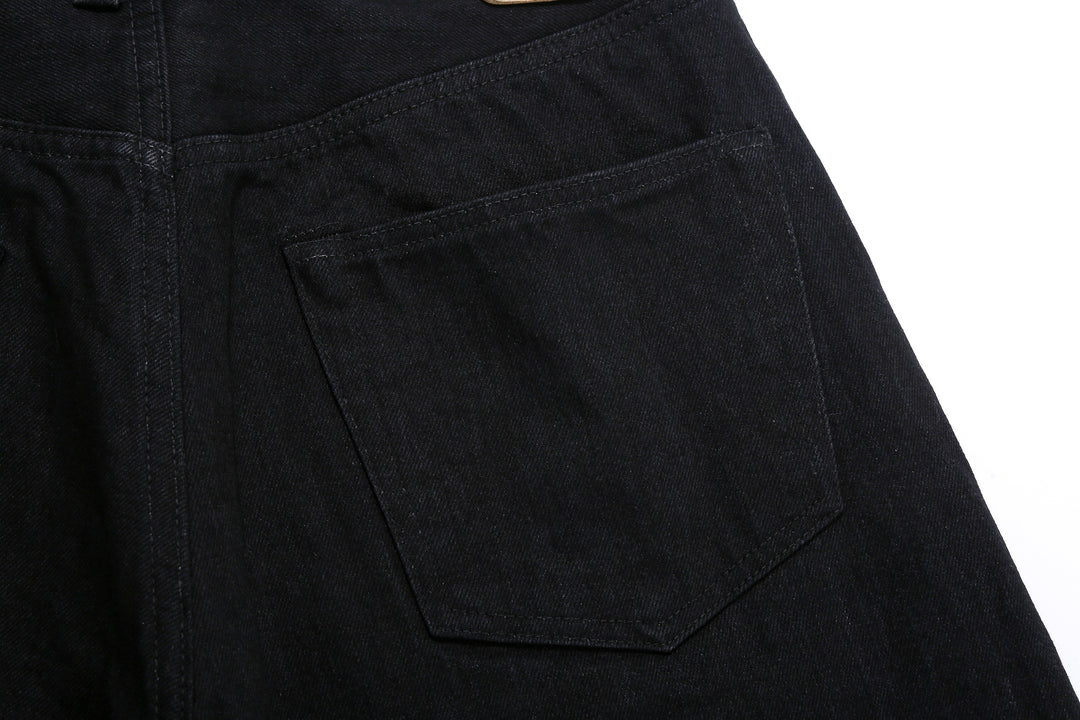 boncoura kurogane xx 15oz selvedge denim regular straight fit black