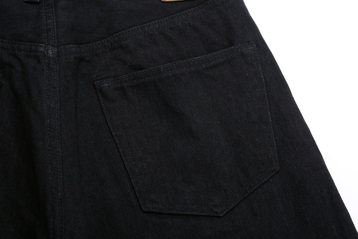 boncoura kurogane xx 15oz selvedge denim regular straight fit black