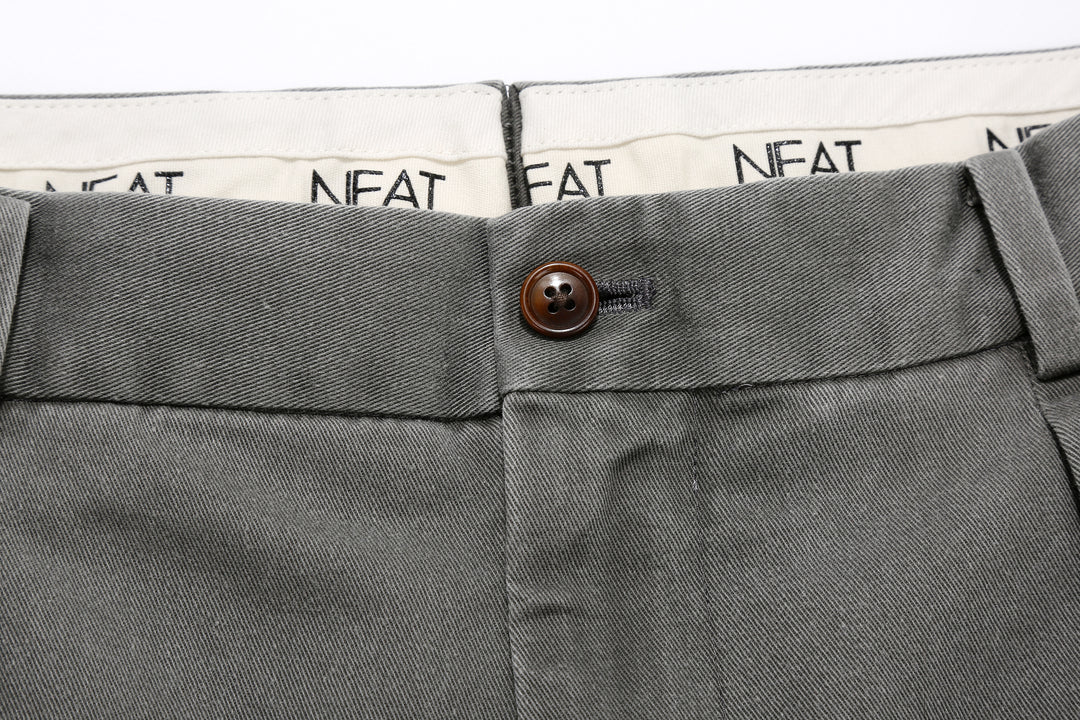 Neat 26-01NC Classic Wide Tapered Chinos - Faded Grey