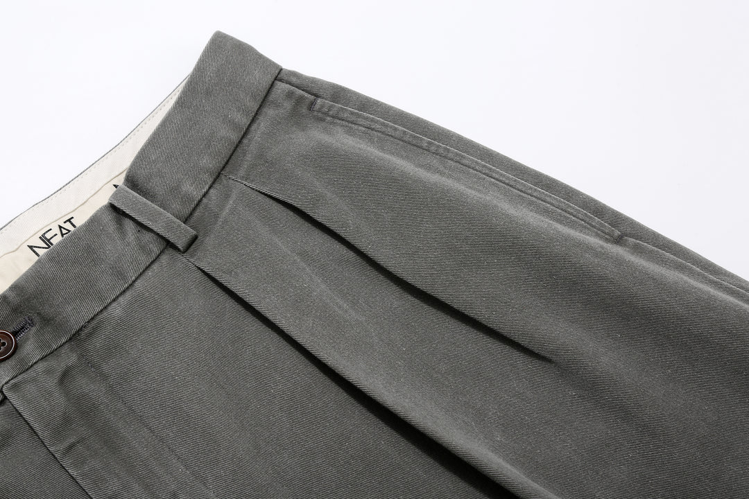 Neat 26-01NC Classic Wide Tapered Chinos - Faded Grey