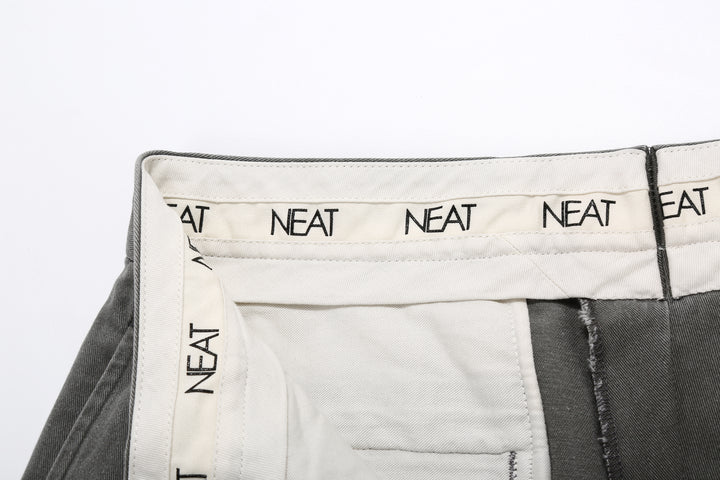 Neat 26-01NC Classic Wide Tapered Chinos - Faded Grey