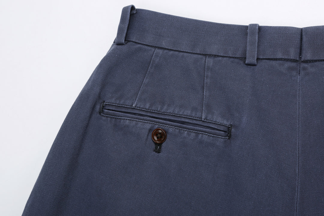 Neat 26-01NC Classic Wide Tapered Chinos - Faded Navy