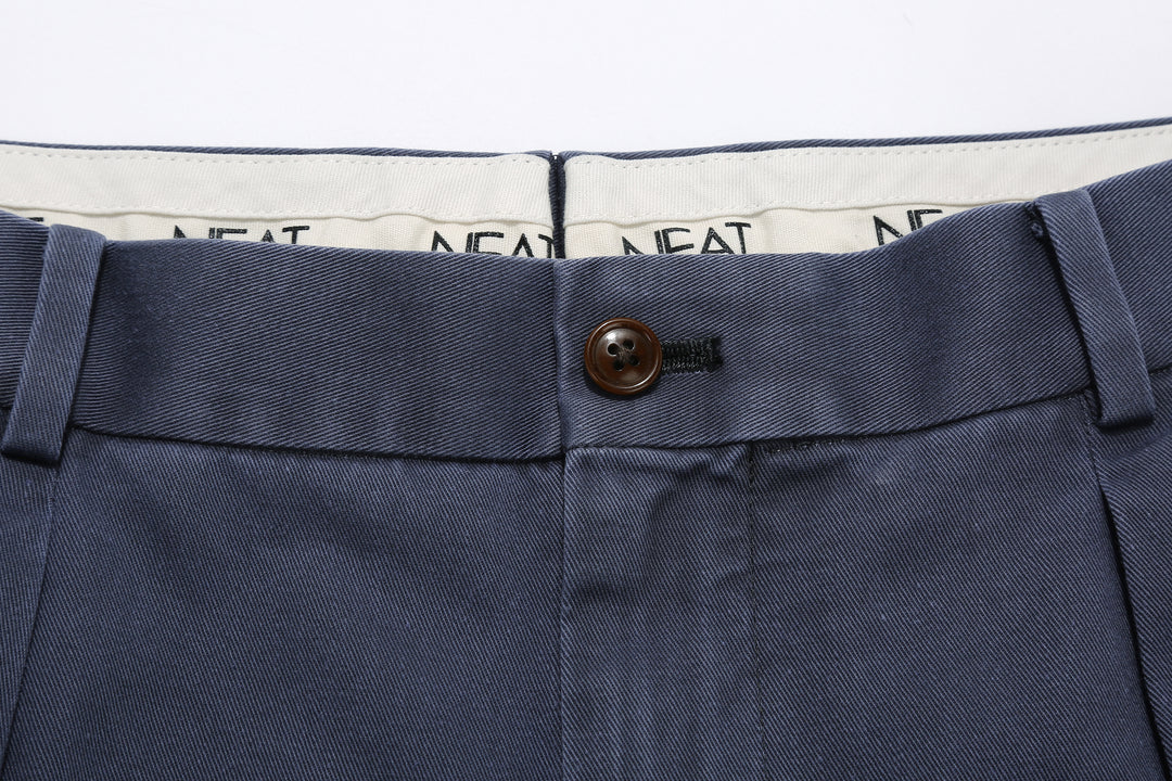 Neat 26-01NC Classic Wide Tapered Chinos - Faded Navy