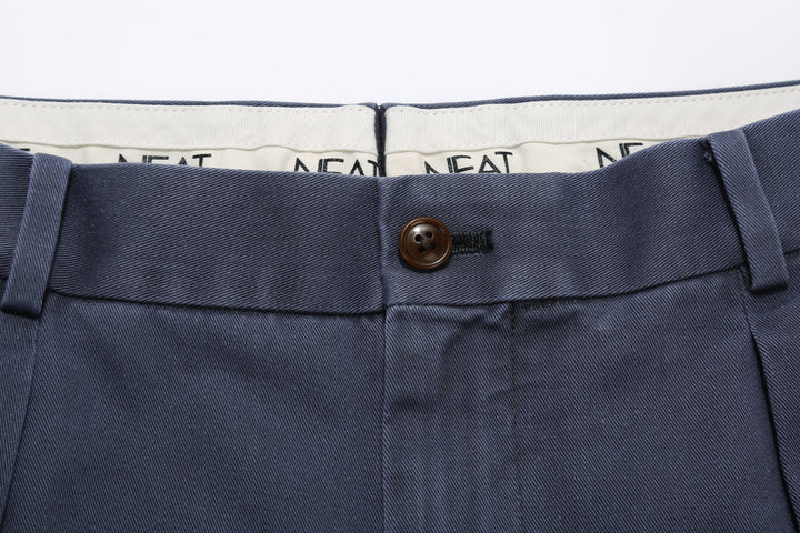 Neat 26-01NC Classic Wide Tapered Chinos - Faded Navy