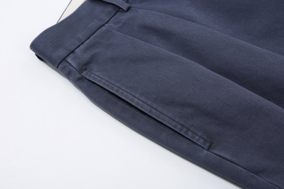 Neat 26-01NC Classic Wide Tapered Chinos - Faded Navy
