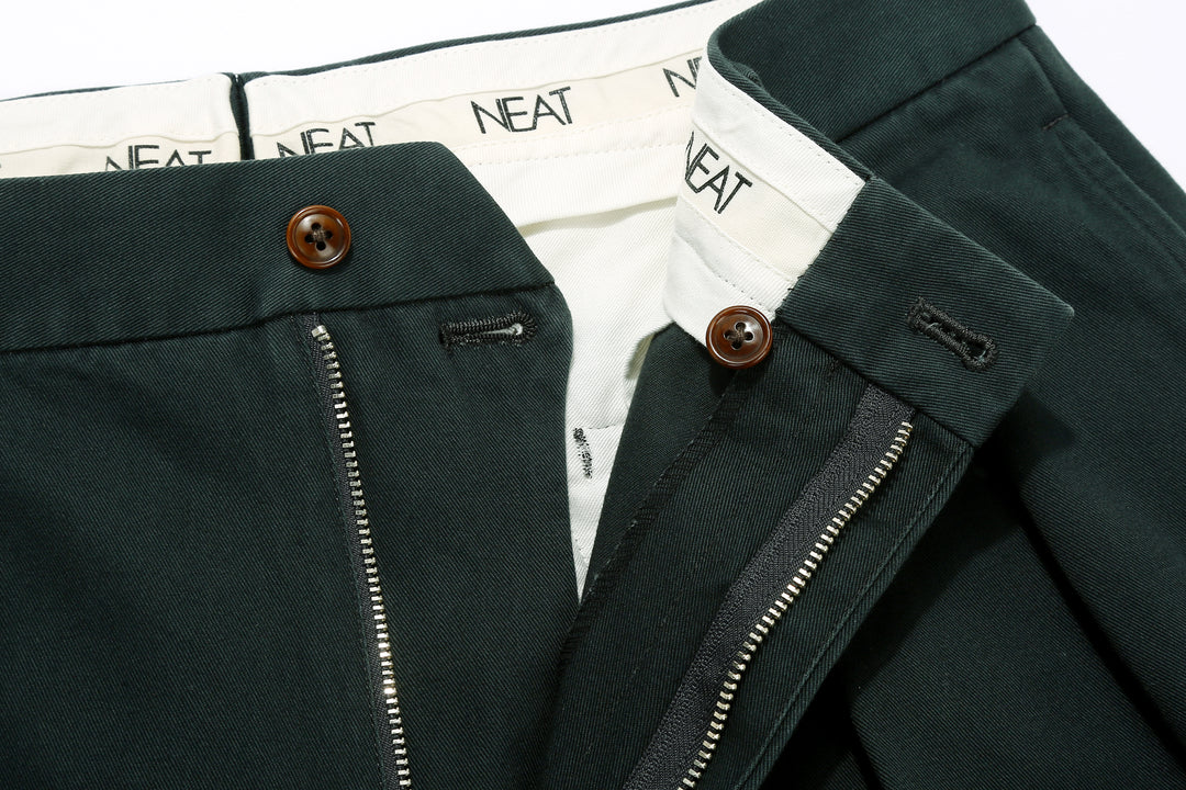 Neat 26-01NC Classic Wide Tapered Chinos - Charcoal