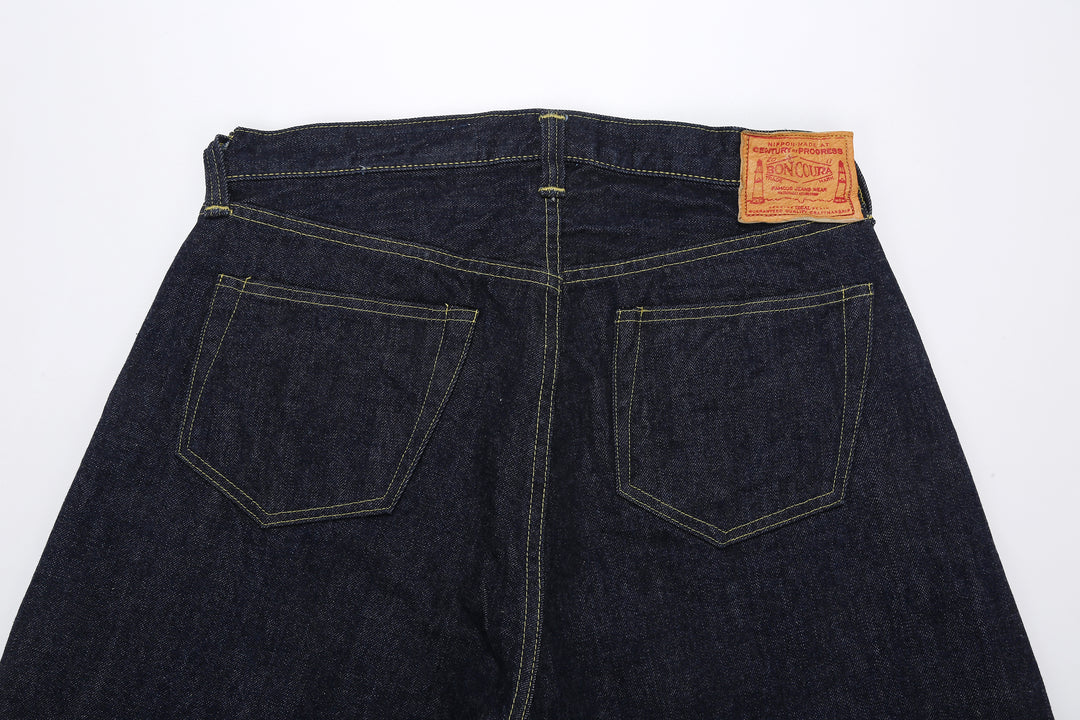 Boncoura 43XX WWII Natural Indigo Dyed Selvedge Denim 15th Anniversary Model Made in Japan back pockets