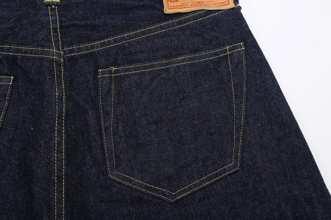 Boncoura 43XX WWII Natural Indigo Dyed Selvedge Denim 15th Anniversary Model Made in Japan back pocket right