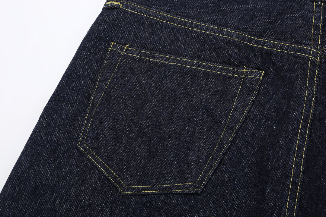 Boncoura 43XX WWII Natural Indigo Dyed Selvedge Denim 15th Anniversary Model Made in Japan back pocket left