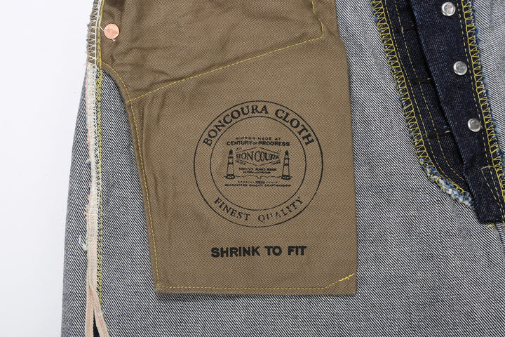 Boncoura 43XX WWII Natural Indigo Dyed Selvedge Denim 15th Anniversary Model Made in Japan pocket bag