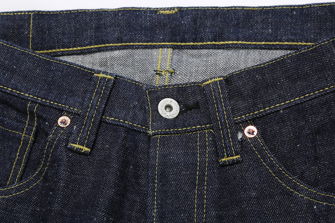 Samurai Jeans S2000HXII Samurai Cotton 15.8oz GL3 Selvedge Denim - Wide Striaght Fit top button