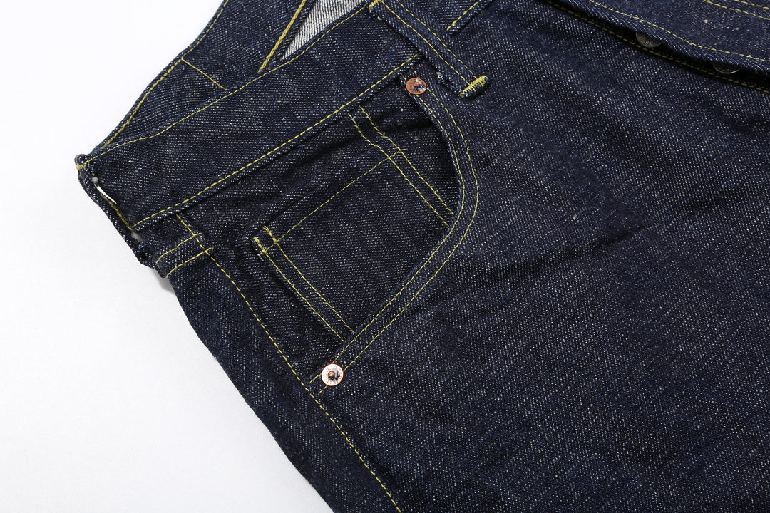 Samurai Jeans S2000HXII Samurai Cotton 15.8oz GL3 Selvedge Denim - Wide Striaght Fit right pocket close up