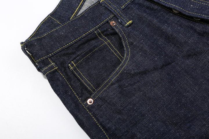 Samurai Jeans S2000HXII Samurai Cotton 15.8oz GL3 Selvedge Denim - Wide Striaght Fit right pocket close up