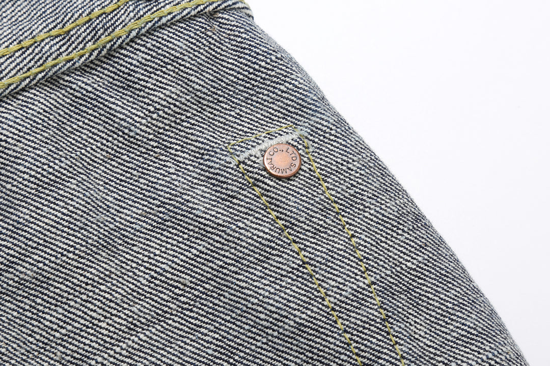 Samurai Jeans S2000HXII Samurai Cotton 15.8oz GL3 Selvedge Denim - Wide Striaght Fit hidden rivet
