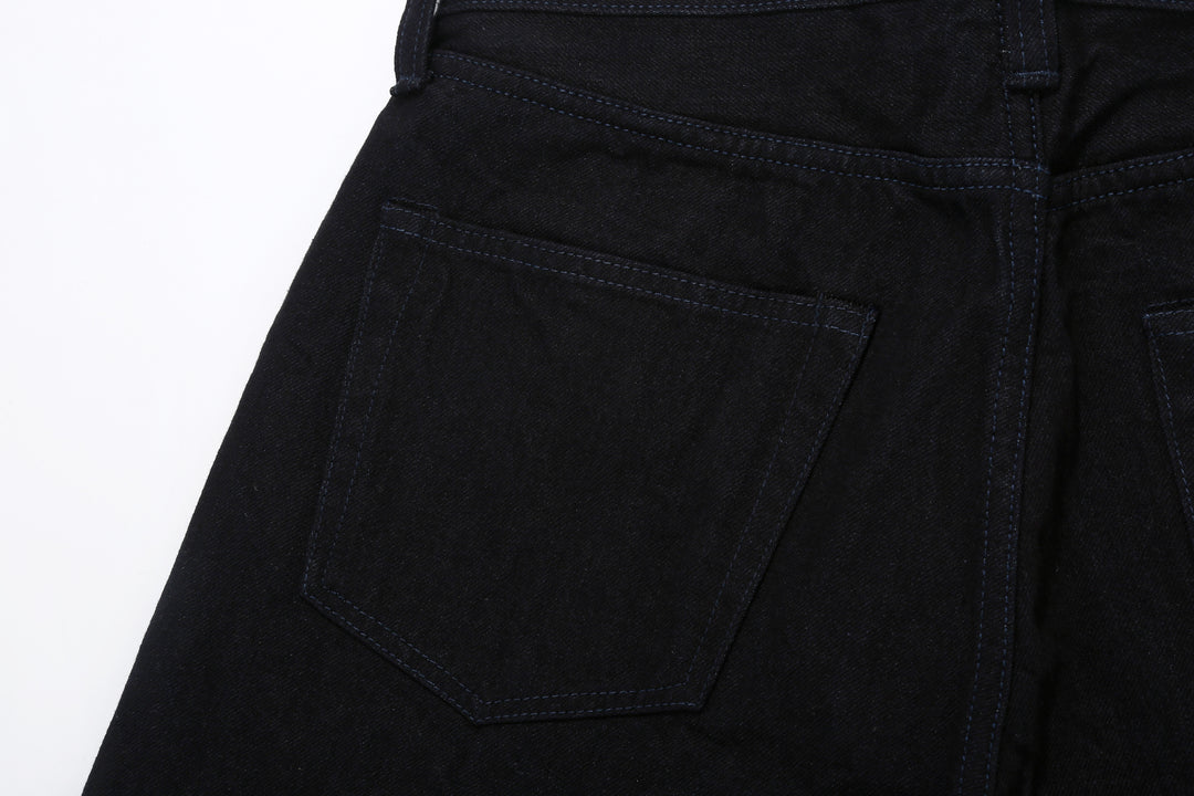 Samurai Jeans S0510XX-BOB Black on Blue 15oz selvedge denim regular straight fit made in Japan back pocket left