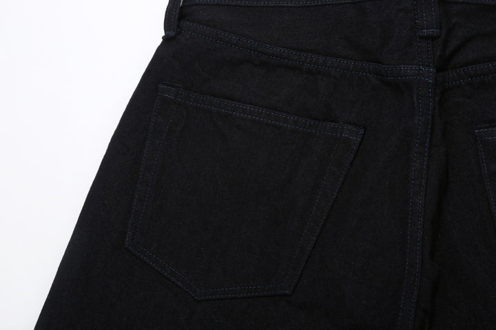 Samurai Jeans S0510XX-BOB Black on Blue 15oz selvedge denim regular straight fit made in Japan back pocket left