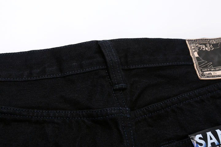 Samurai Jeans S0510XX-BOB Black on Blue 15oz selvedge denim regular straight fit made in Japan belt loop