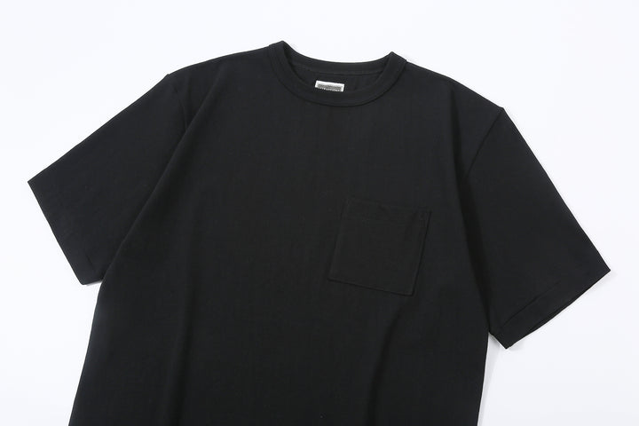 Attractions x MASA SCULP AM0001 Black Cat Pocket T-Shirt Black – Angled Front View