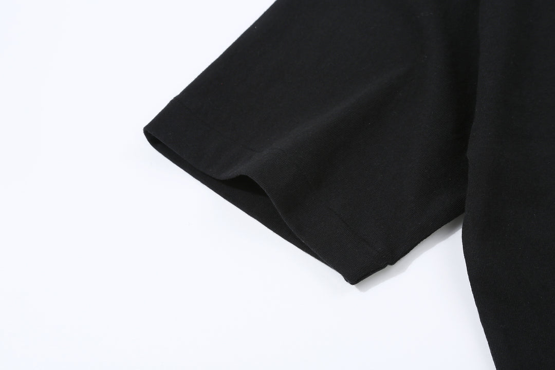 Attractions x MASA SCULP AM0001 Black Cat Pocket T-Shirt Black – Sleeve Finish Detail