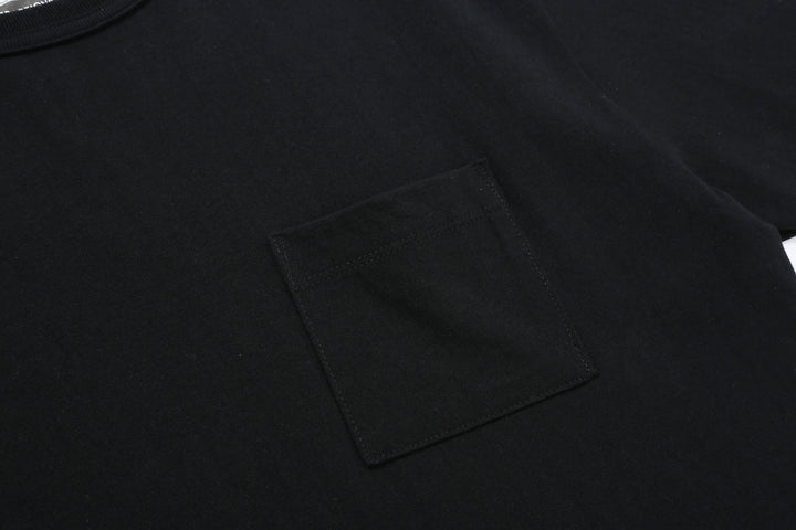 Attractions x MASA SCULP AM0001 Black Cat Pocket T-Shirt Black – Chest Pocket Detail